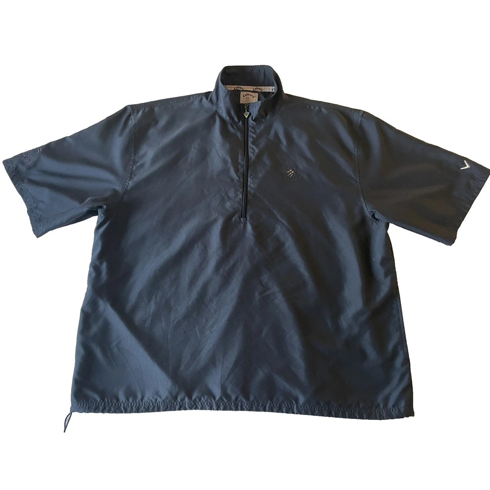Callaway Men's Blue 1/4 Zip Short Sleeve Golf Pullover‎ Jacket Size XL